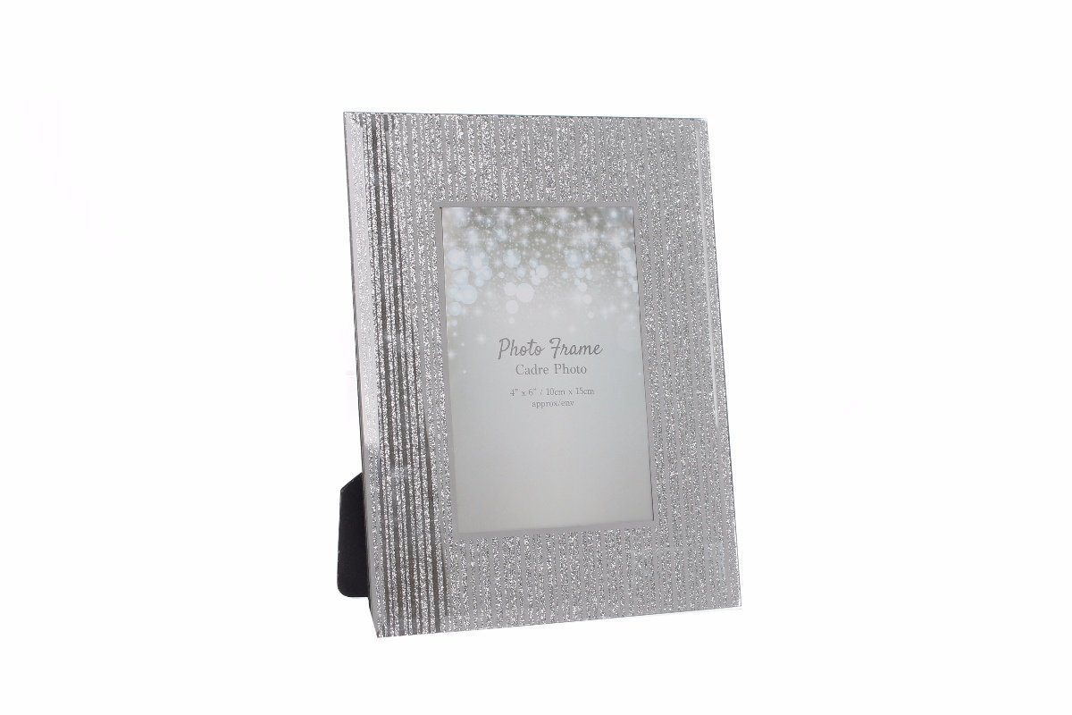 GW1469 / Silver Glitter Photo Frame 31923 Homeware / Photo Frames