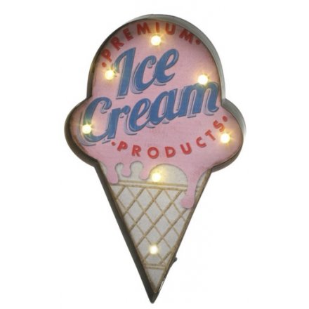 Retro LED Ice Cream Sign 47cm