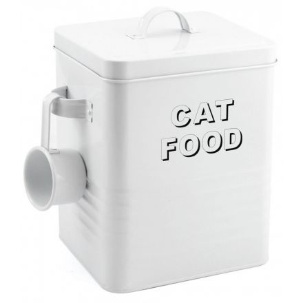 Cat Food Tin, White
