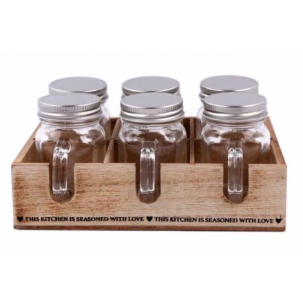 Spice Jars and Holder