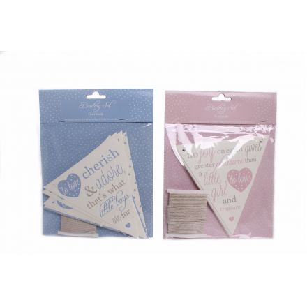 Adorable baby bunting in blue and pink designs. Ideal for parties, events and interior decor.