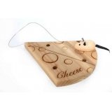 A fantastic cheese shaped cheeseboard with a mouse cheese cutter. A great gift item.