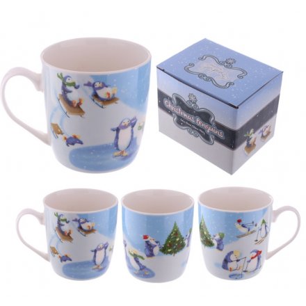 Penguins Christmas Mug