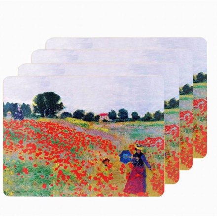 Poppy Field Placemats Set Of 4