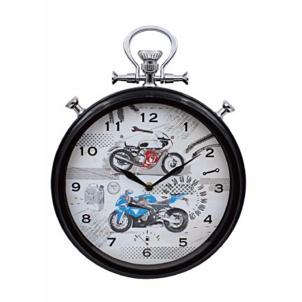 Pit Stop Motorbike Clock