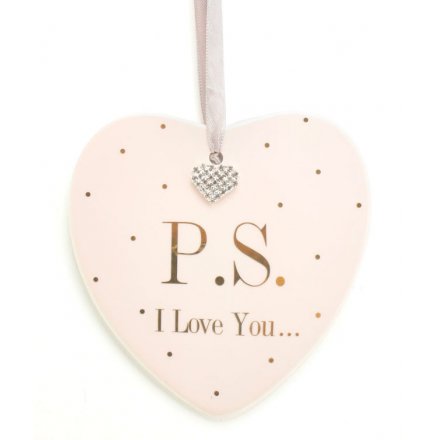 P.S I Love You Heart Plaque