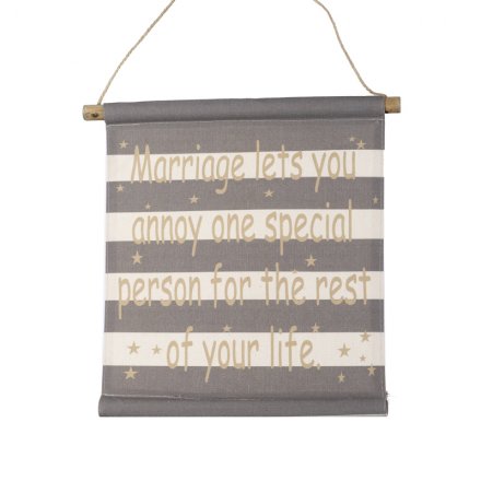 Marriage Fabric Hanging Sign