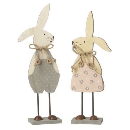 Boy/Girl Rabbit - 2 assorted, 24.5cm