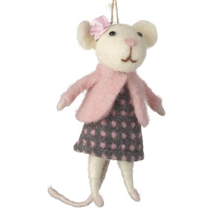 Felt Mouse With Dress