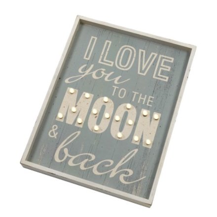 Moon And Back LED Wall Plaque