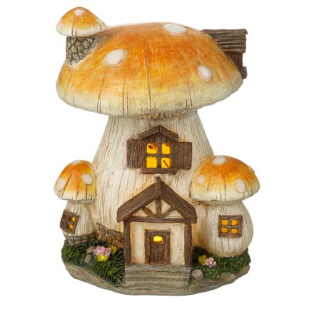 Light Up Mushroom House Decoration