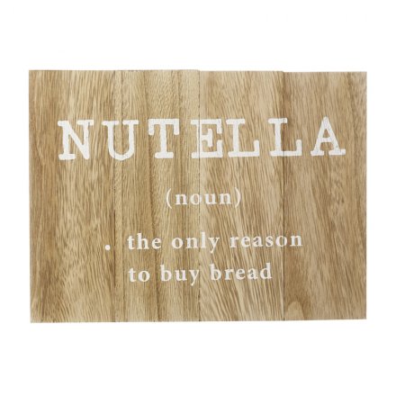 Wooden Nutella Sign