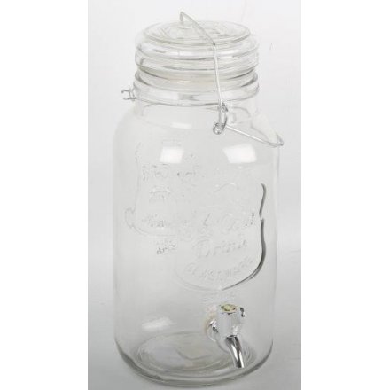 Glass Dispenser Jar W/lid
