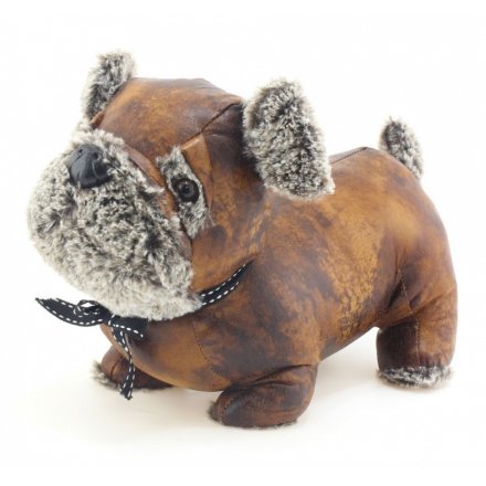 Faux Leather Pug Doorstop
