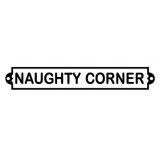 A humorous and practical cast iron sign reading 'the naughty corner'.