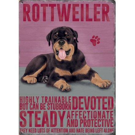 Mini Metal Sign - Rottweiler 