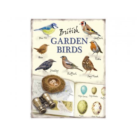 British Garden Birds Metal Sign