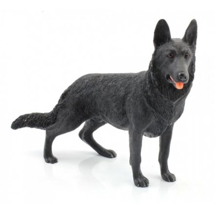 Black German Shepherd Figurine