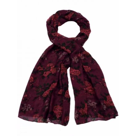 Beautifully colour assorted floral scarves, each with their own bold colouring 