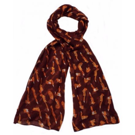 A stylish woodland fox scarf available in 4 assorted designs.