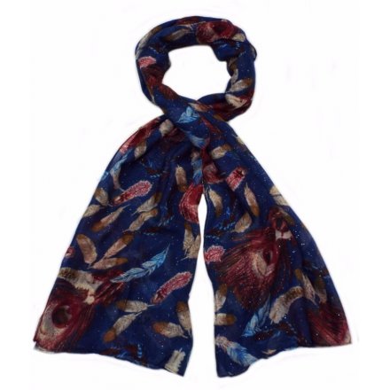 An assortment of 4 beautifully coloured glitter leaf scarves. A stylish accessory this season.