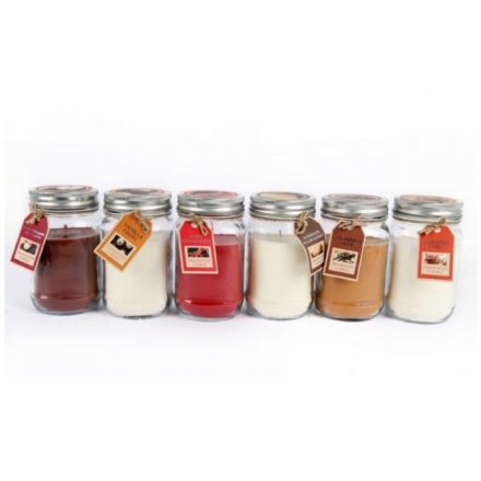 Season Scented Glass Candle Jars Mix 