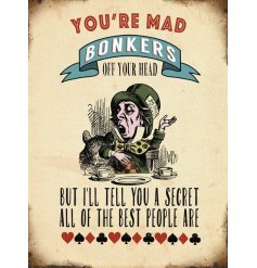 Buy our popular Mad Bonkers sign in our new large size. A fabulous feature for the wall at home.