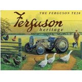 A large vintage metal sign with a Ferguson heritage tractor. A fantastic fine quality sign for the home.