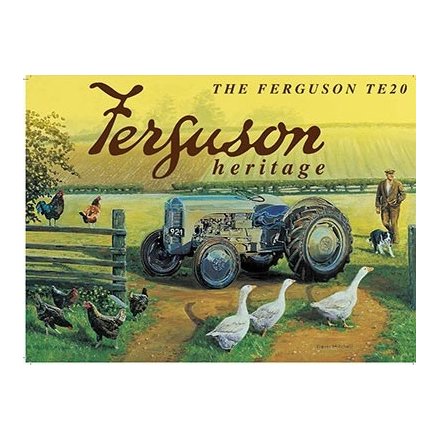 Ferguson TE20 Heritage XL Metal Sign, 40cm