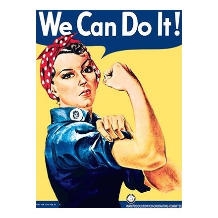 We Can Do It Metal Extra Large Sign, 40cm