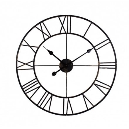 Black Roman Numeral Clock 60cm