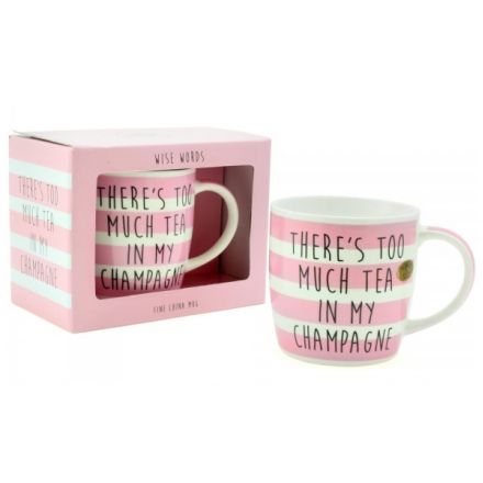 Tea In My Champagne Boxed Mug