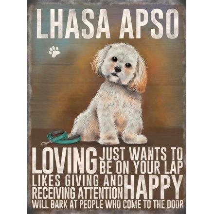 Metal Dog Sign - Lhasa-Apso