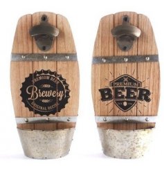 Complete with Beer themed slogans and a spot for your falling bottle lids 