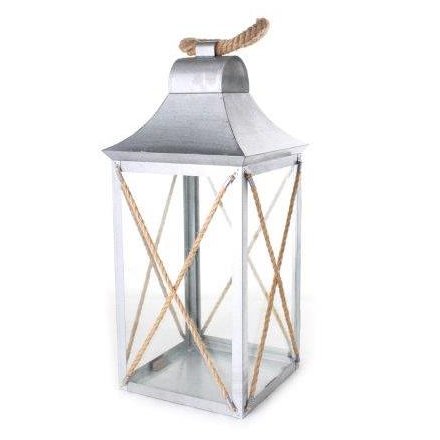 Metal Lantern With Rope Decal 