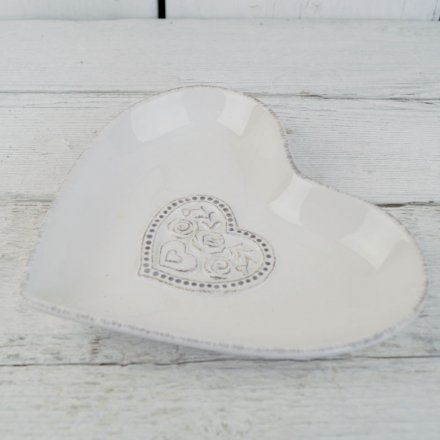 Floral Ceramic Heart Shaped Dish