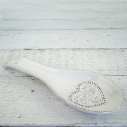 Floral Ceramic Heart Spoon