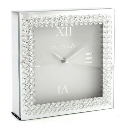 Mirror Diamante Clock Medium