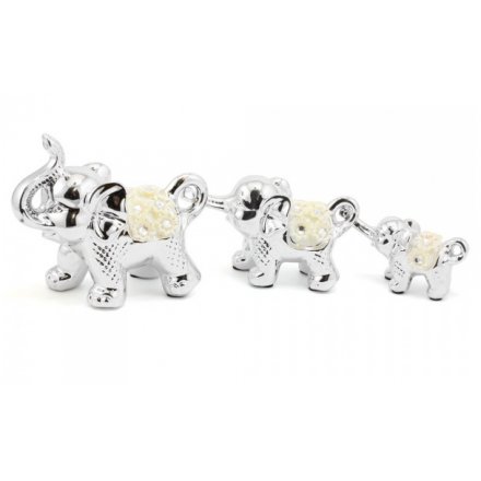 Silver Mille Elephant Family