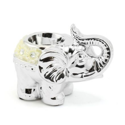 Silver Millie Elephant T-Light