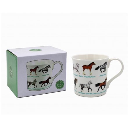 Horses China Mug Gift Boxed