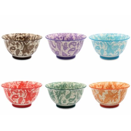 Small Oriental Bowls - set of 6