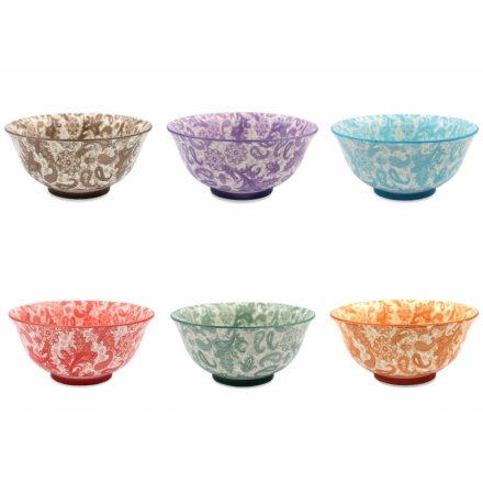 Oriental Colour Bowls, 7.5cm 