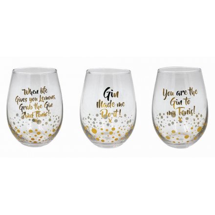 Assorted Gold Gin Glasses
