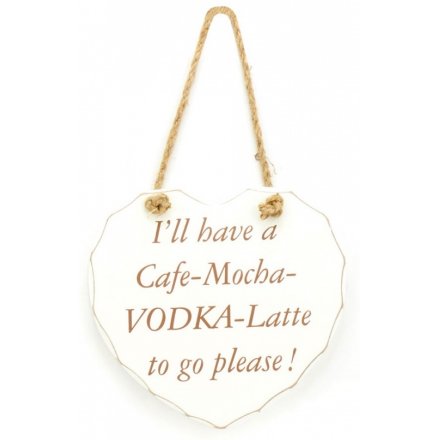 Cafe-Mocha-Vodka-Latte Heart Plaque