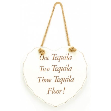 Tequila Floor Heart Plaque