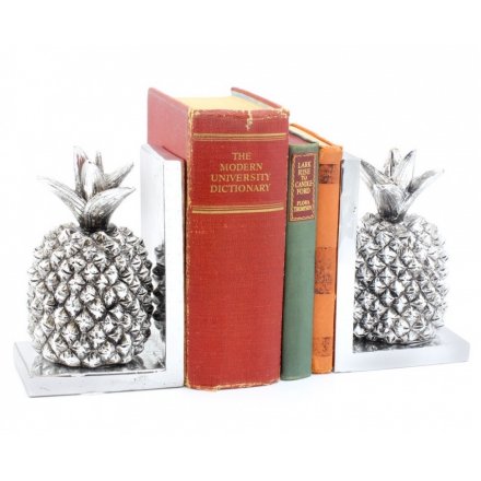 Silver Art Pineapple Bookends