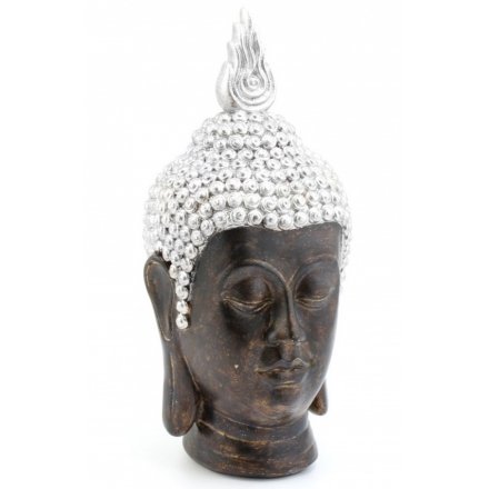 Large Exotic Art Buddha Head Dark 