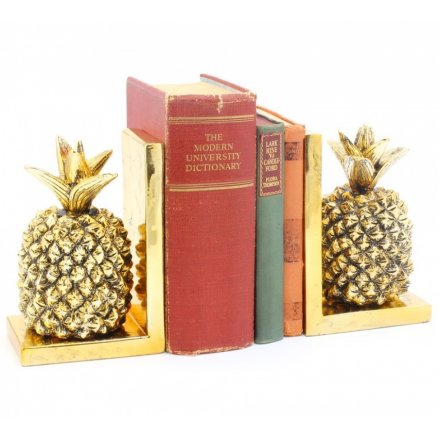Gold Art Pineapple Bookends
