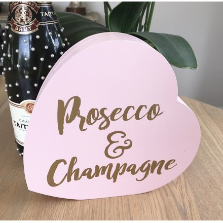 Save up your pennies for those bottles of prosecco and champagne with this super chic heart shaped money box.